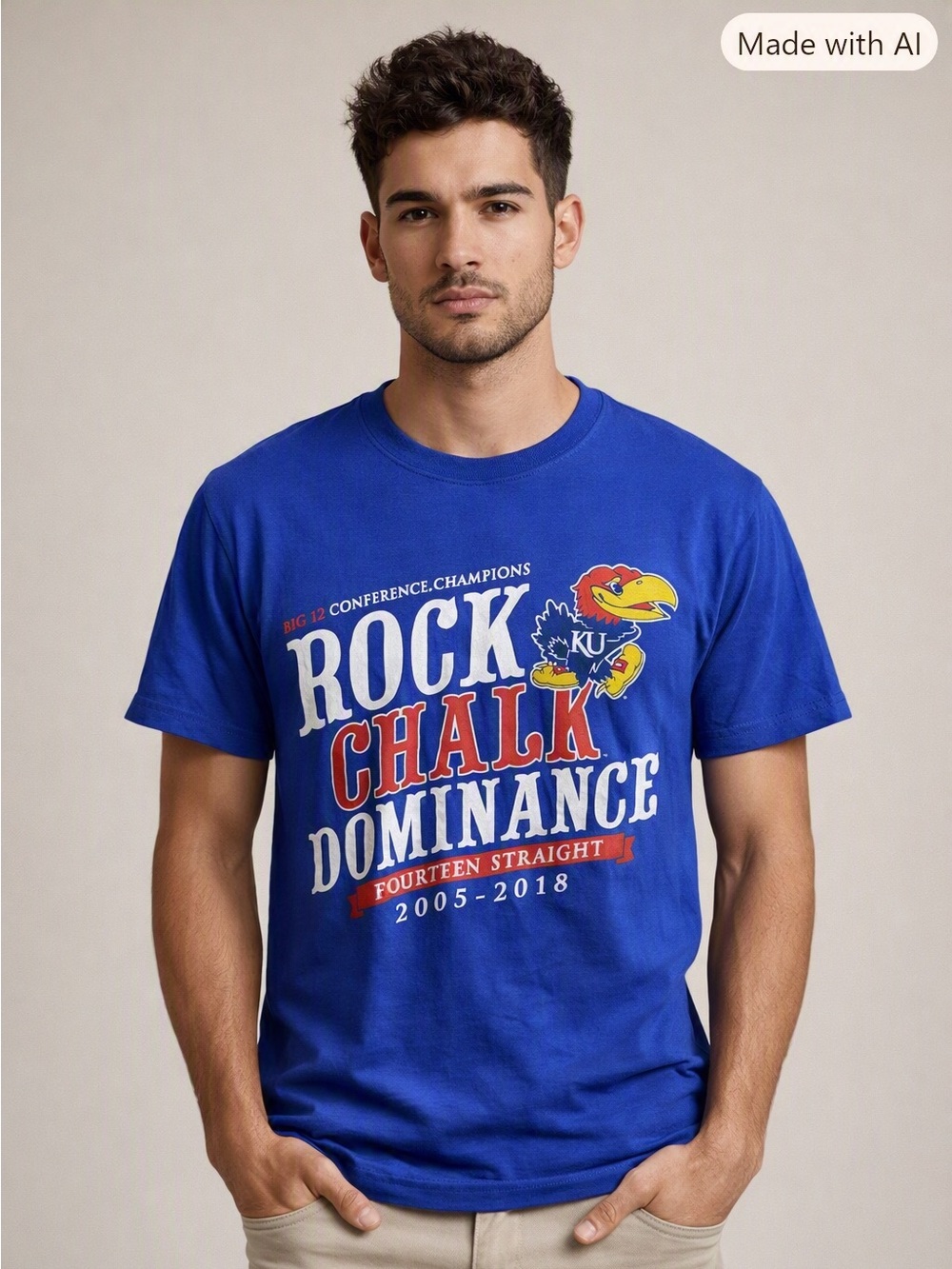 Champion Rock Chalk Dominance 14 Straight Big 12 Champions Size Unisex Medium